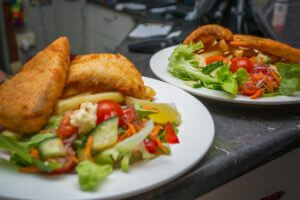 House made dinner at BarraCrab Caravan Park