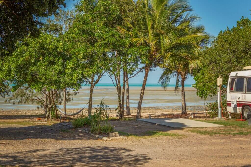 Caravan sites metres from Clairview beach